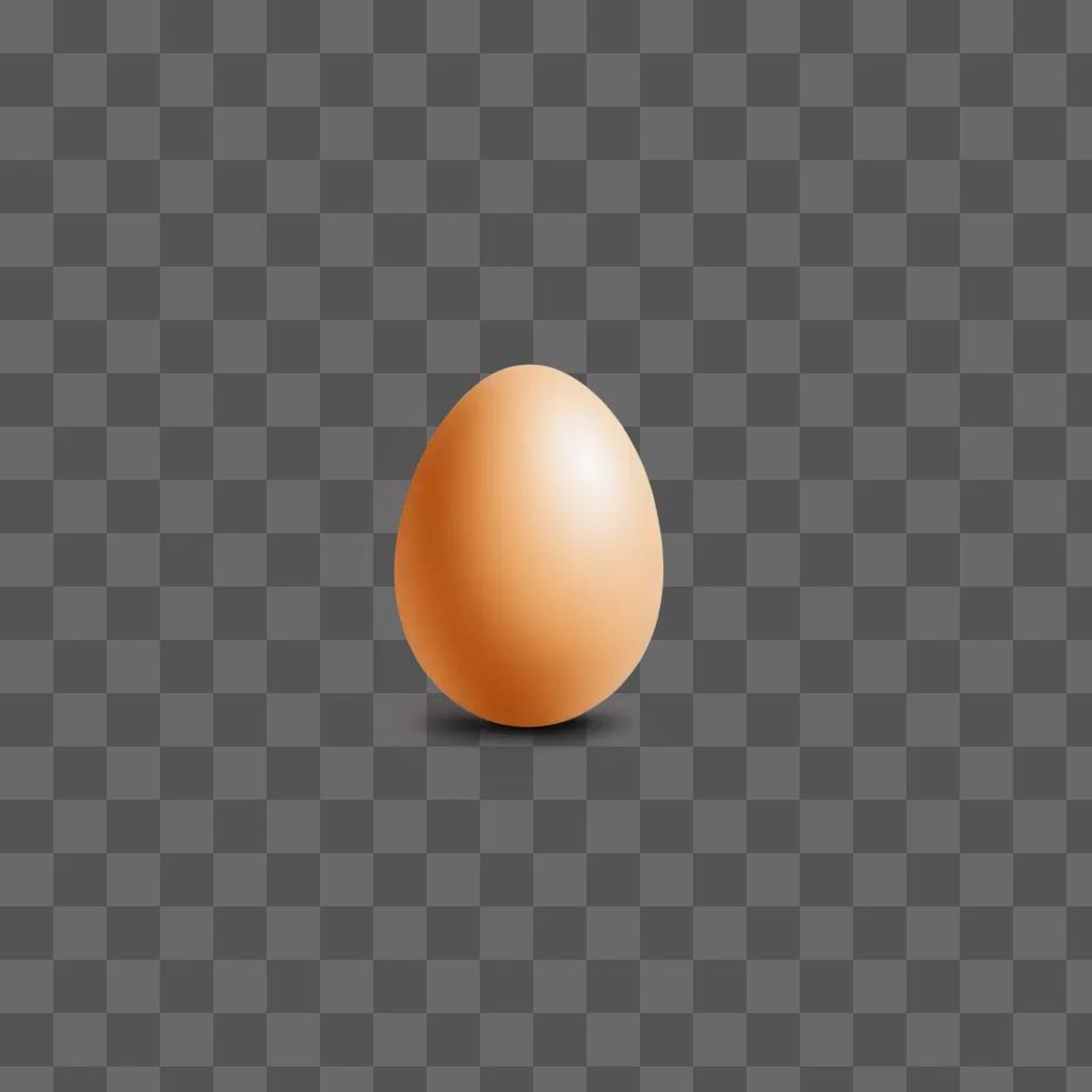 A side egg drawing on a beige background