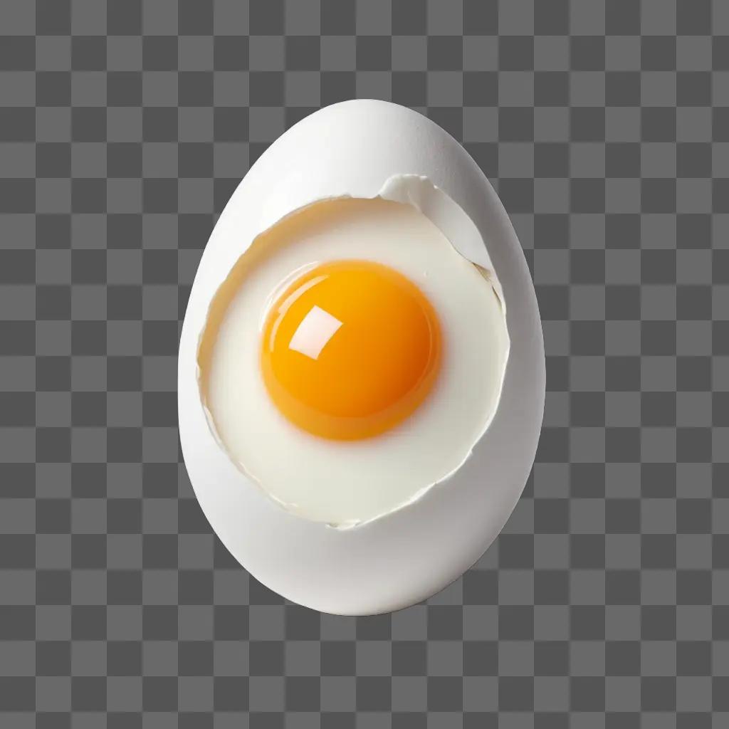 A side egg drawing shows a cracked yolk