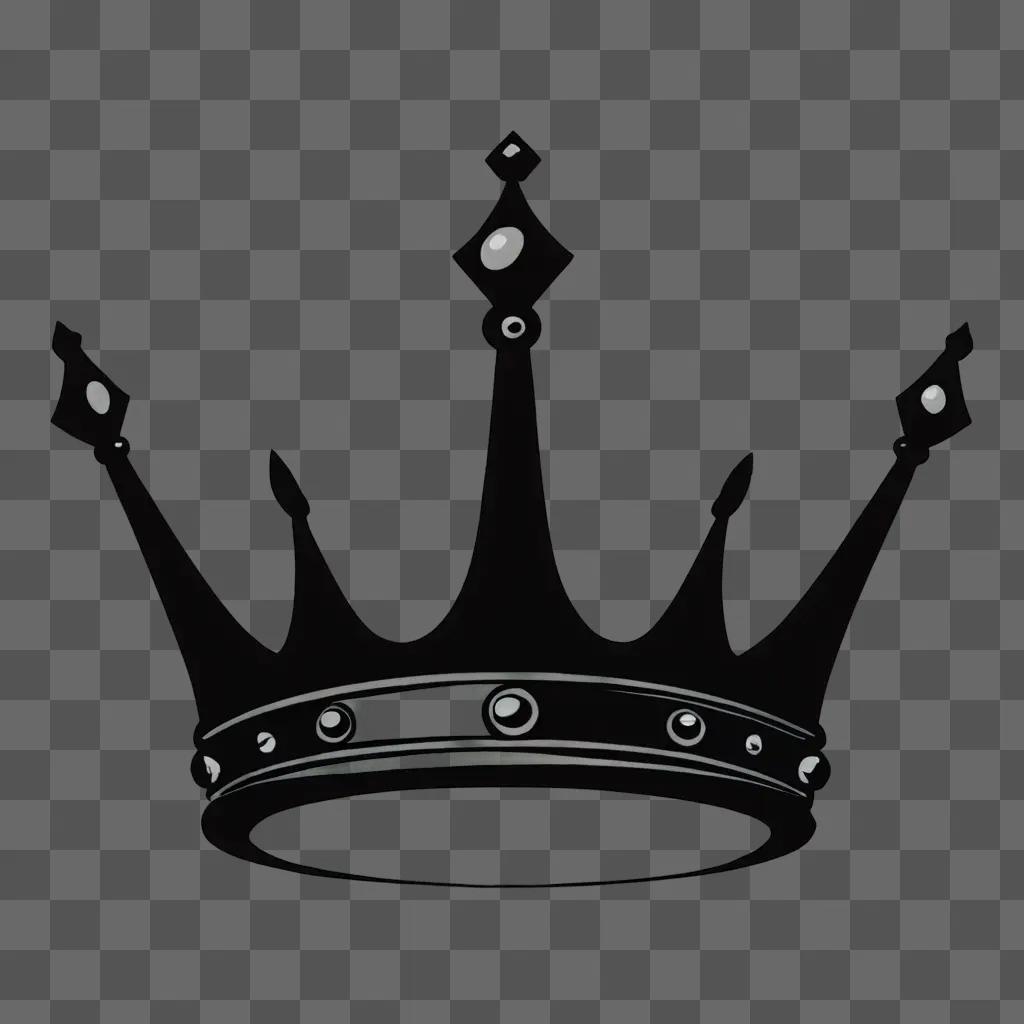 A simple black crown drawing