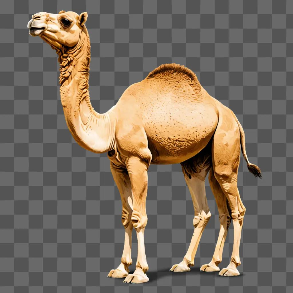 A simple camel drawing with no lines