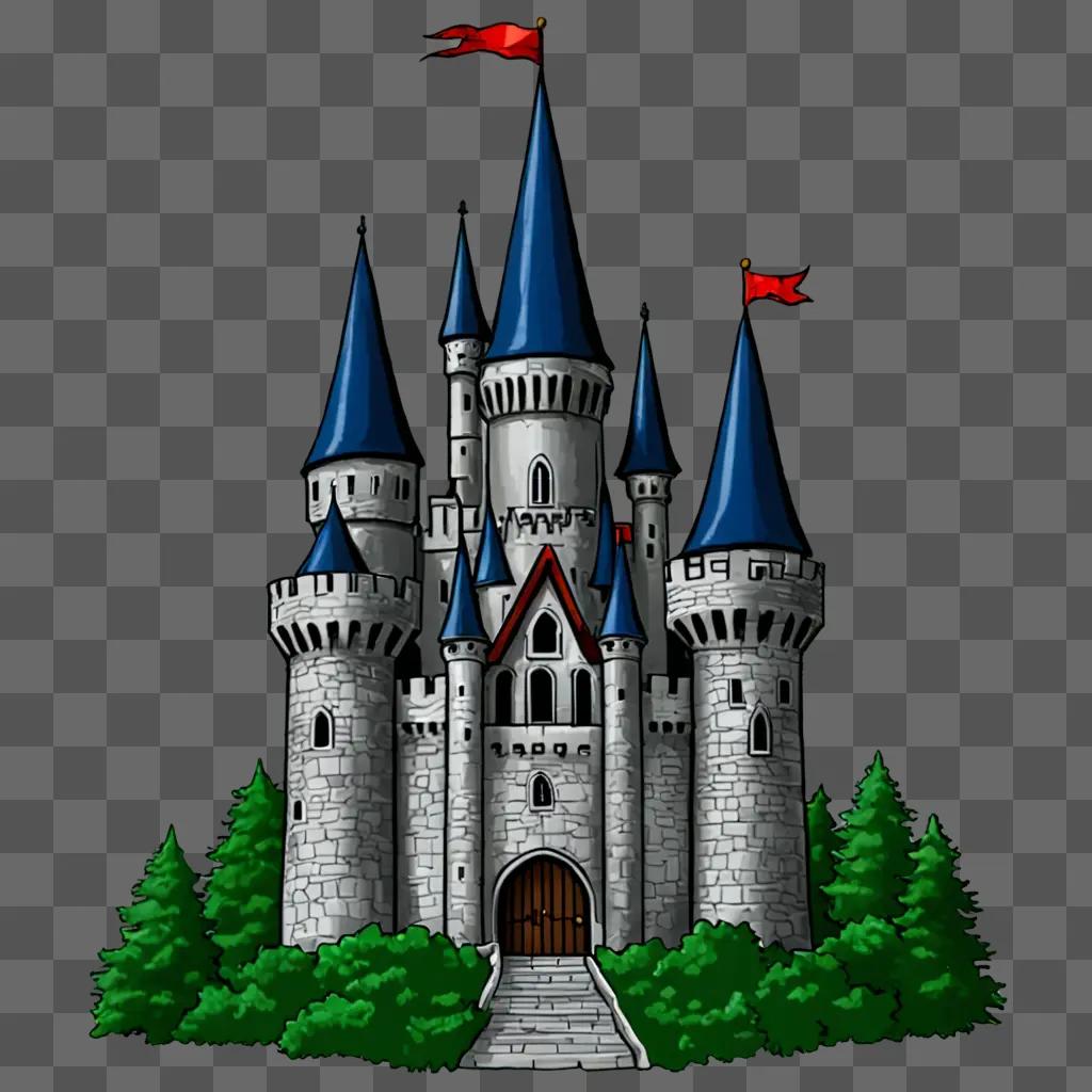 A simple castle drawing is featured in the image