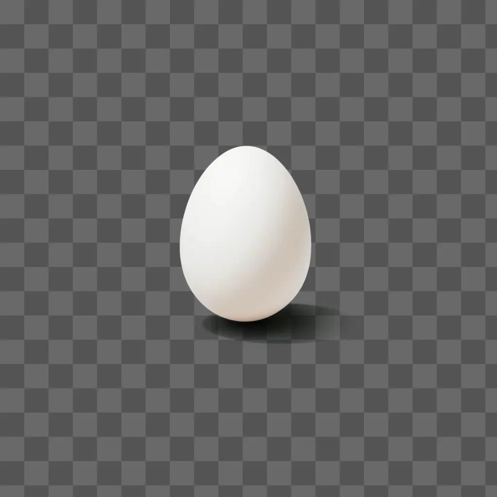 A simple egg drawing on a white surface