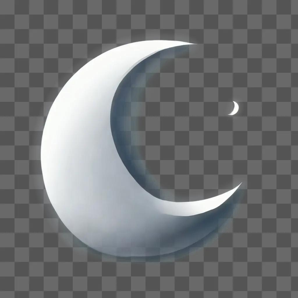 A simple moon drawing of a crescent moon