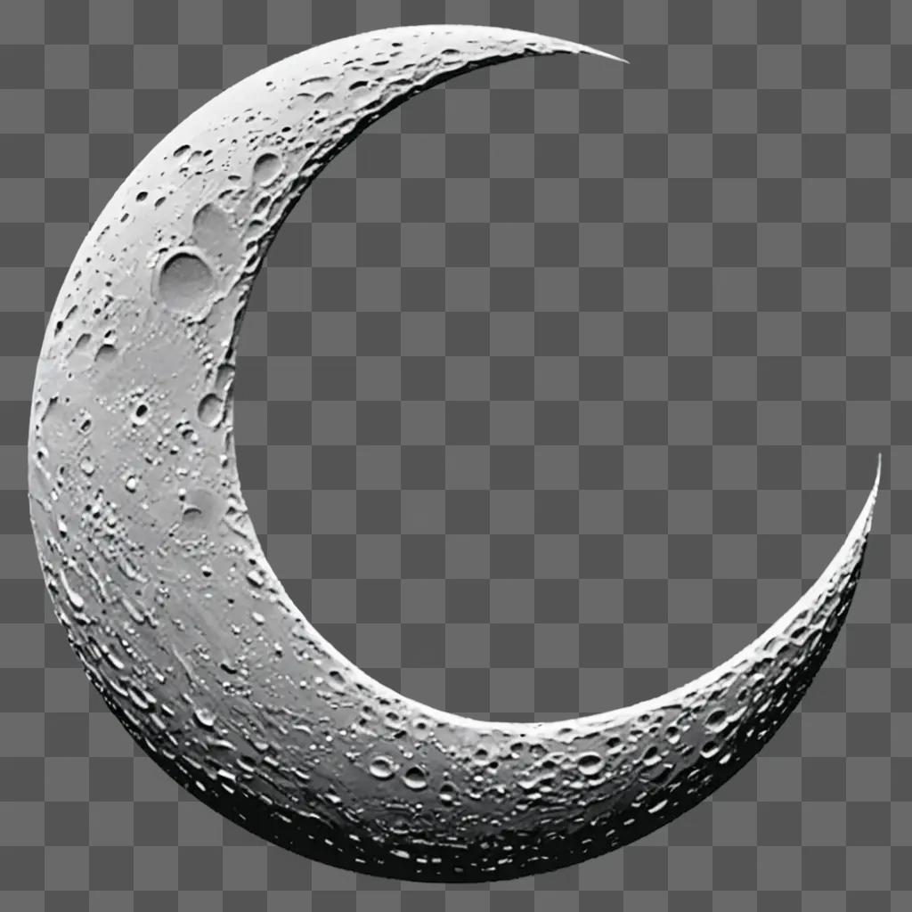 A simple moon drawing with a crescent moon