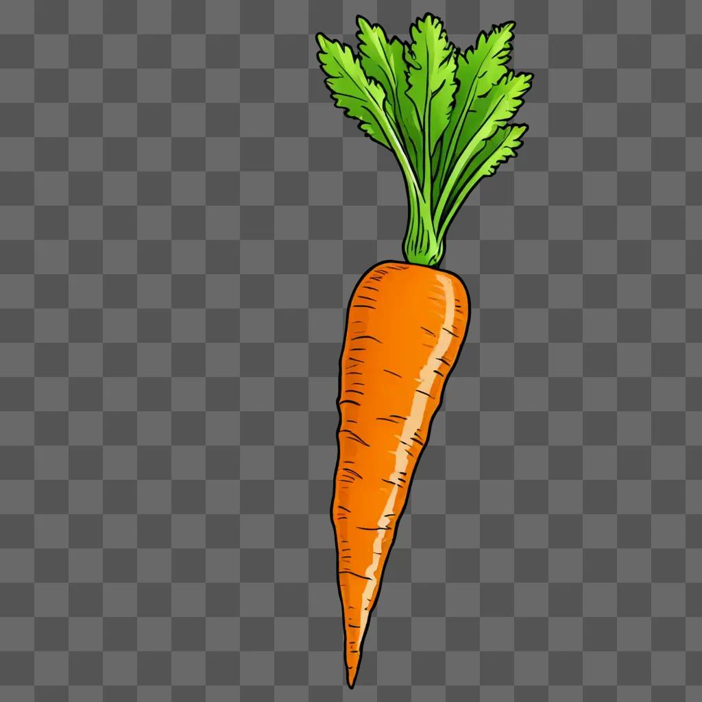 A simple sketch of a carrot on a beige background