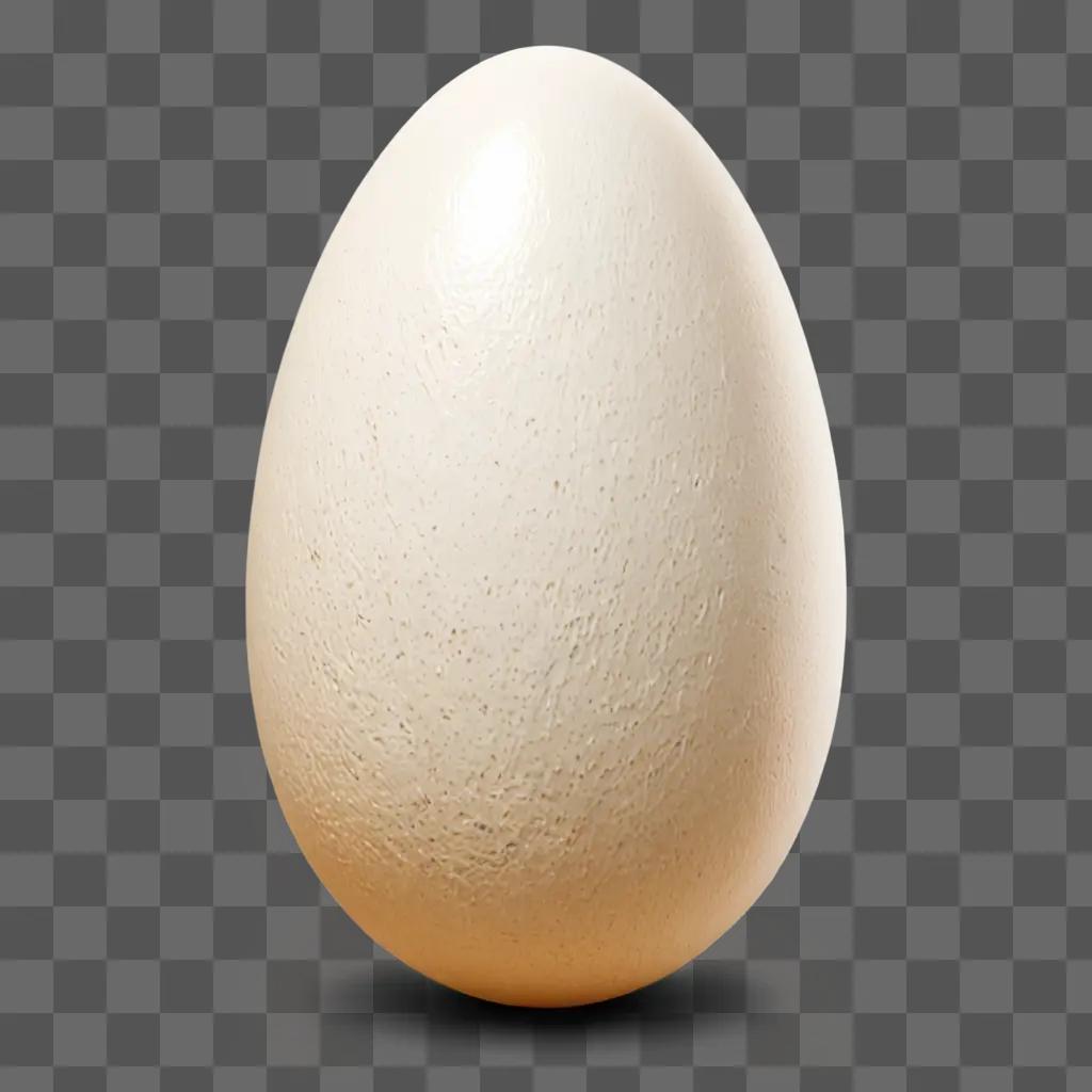 A simple sketch of a white egg on a beige background