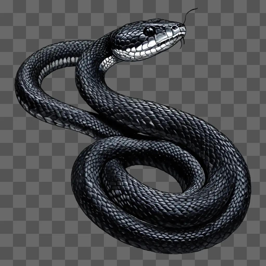 A simple snake drawing on a dark background