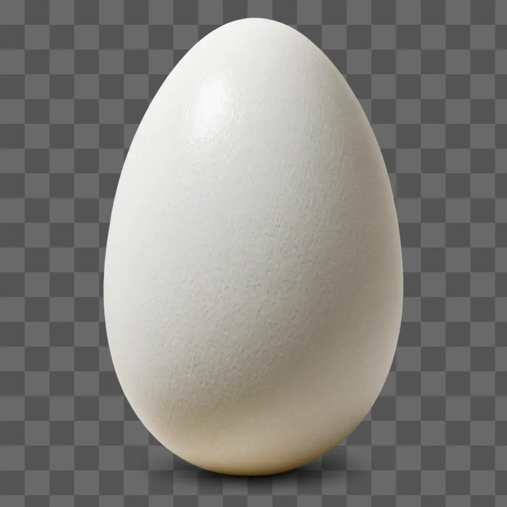 A simple white egg drawing on a plain background