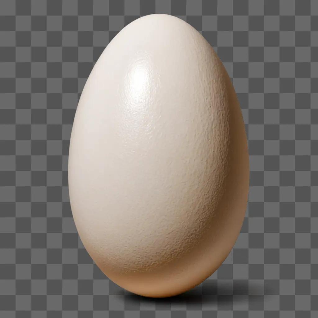 A sketch of an egg on a beige background