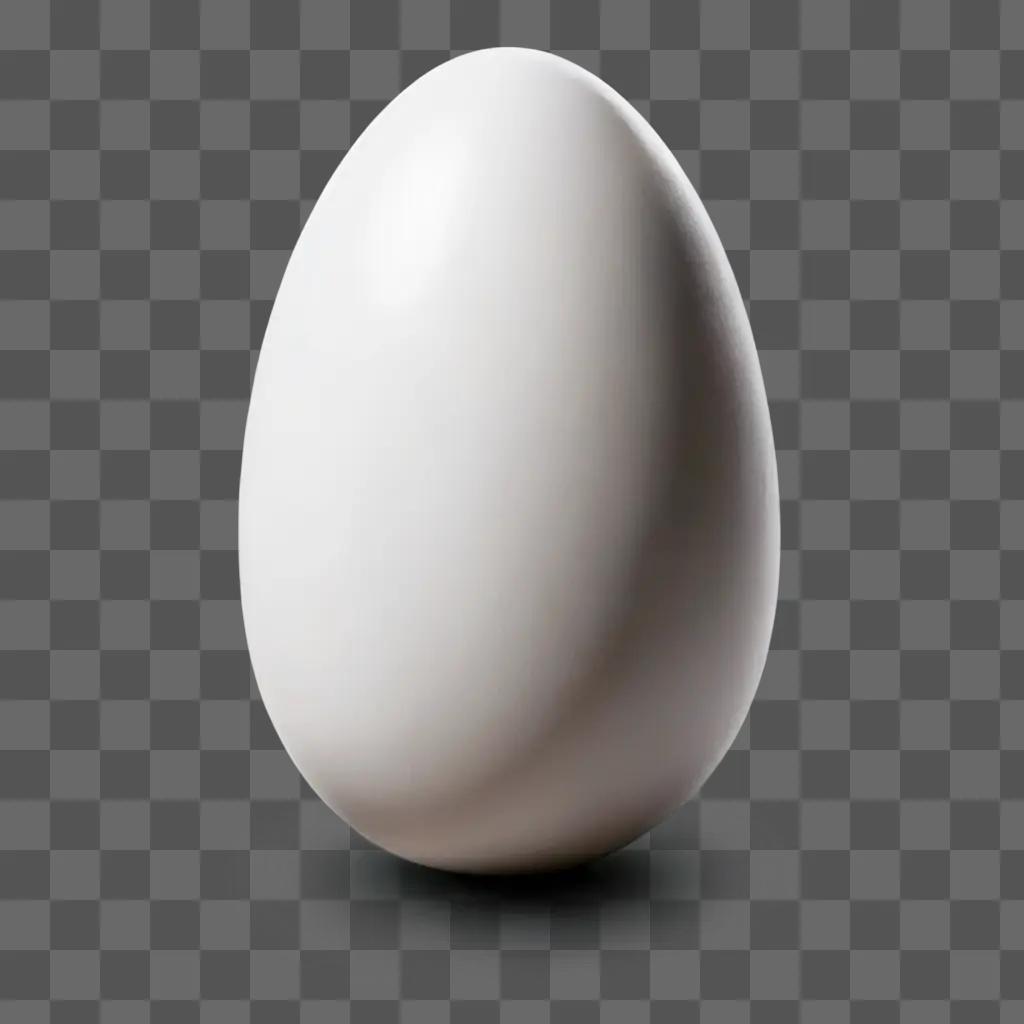 A sketch of an egg on a gray background