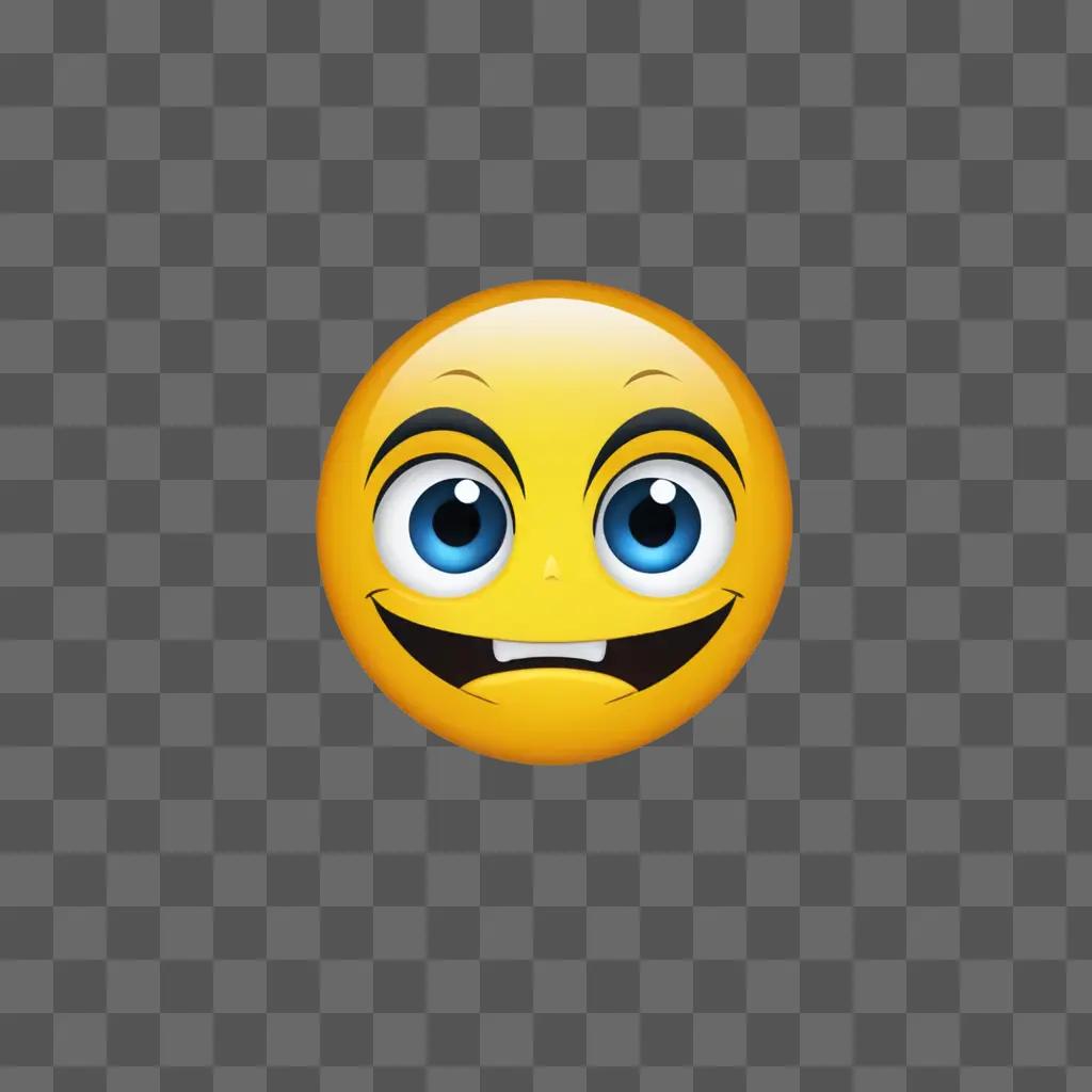 A smiling emoji face with wide eyes and a wide mouth