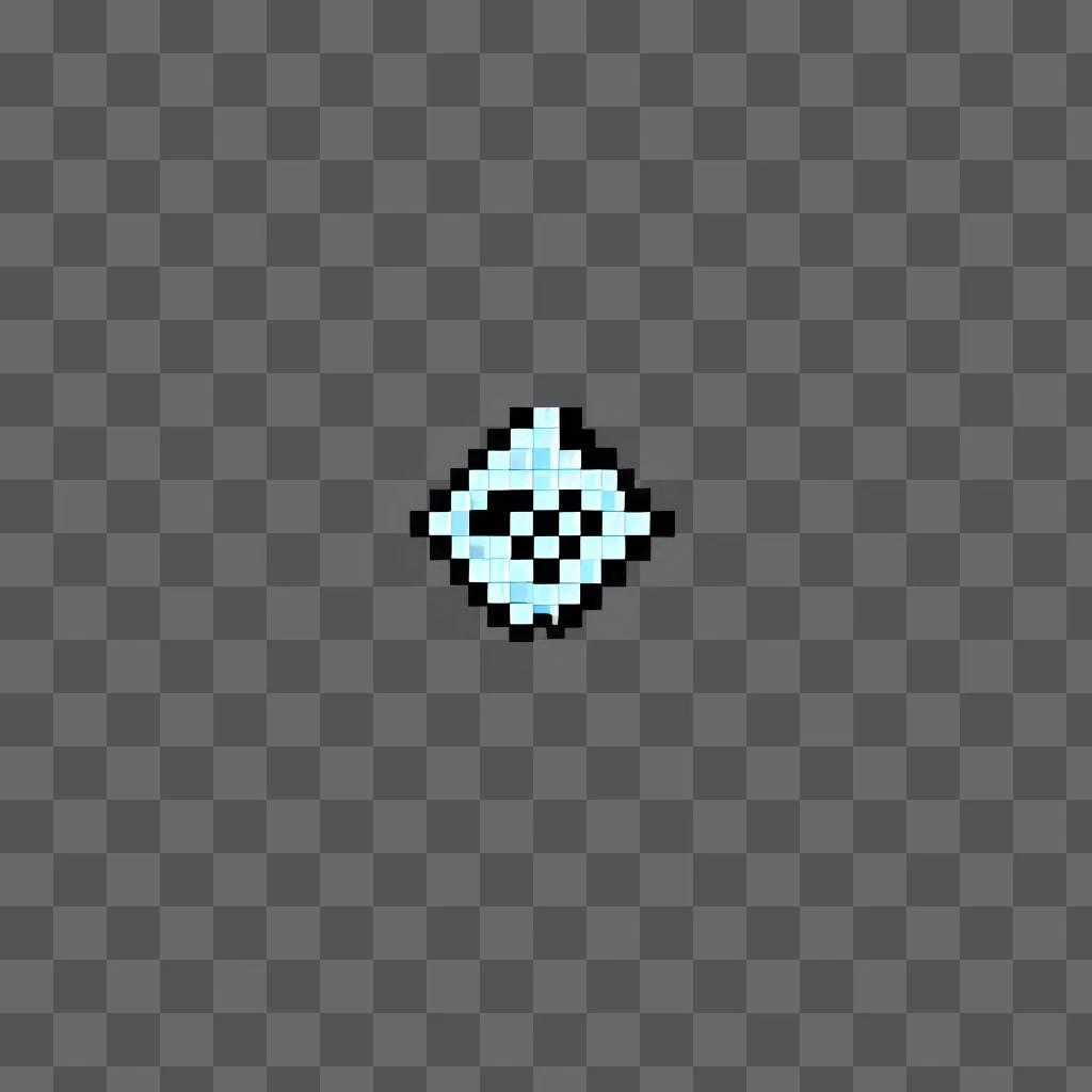 A square pixel bullet against a gray background