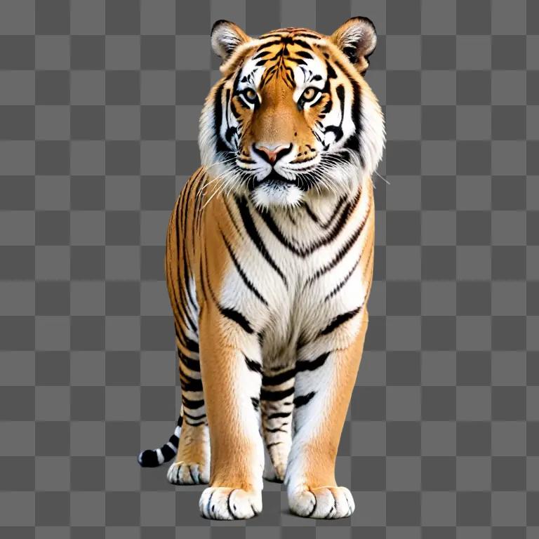 A tiger clipart illustration of a tiger