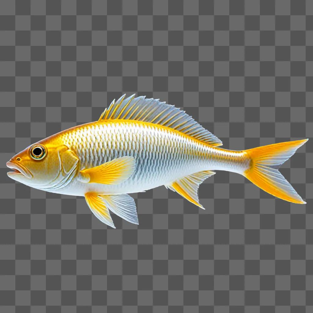 A transparent fish is on a light background