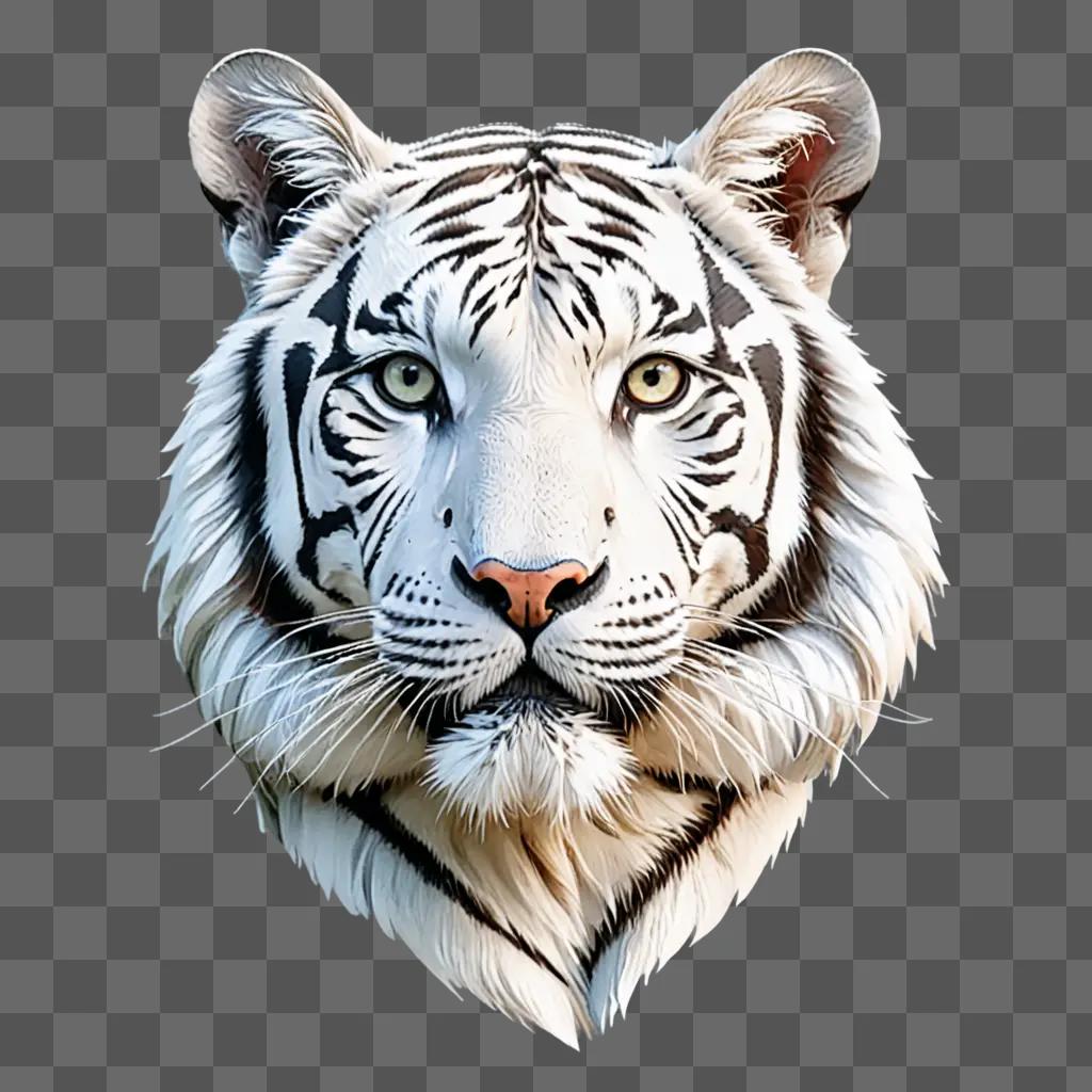 A white Bengal tiger with black stripes