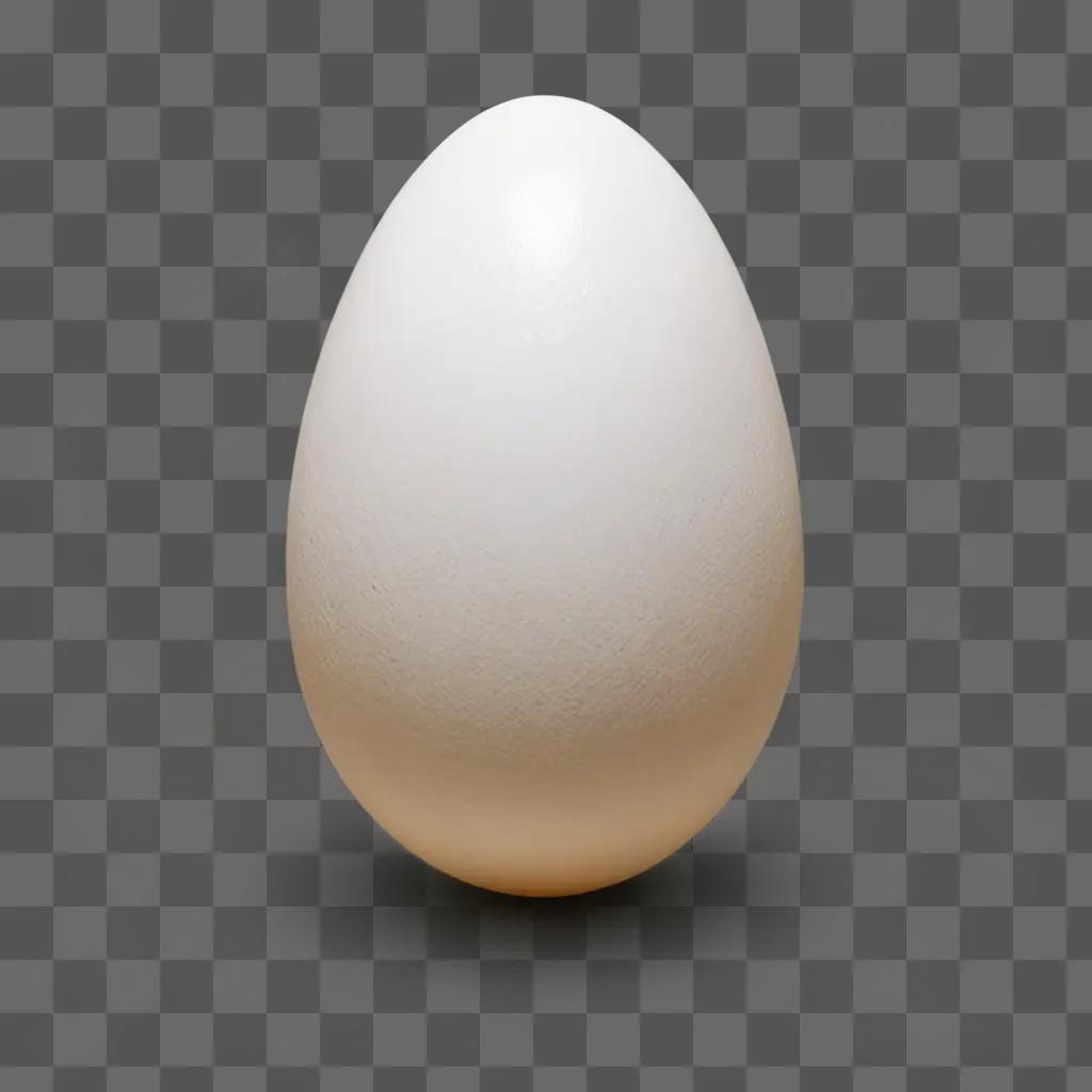 A white egg drawn in a black and white style