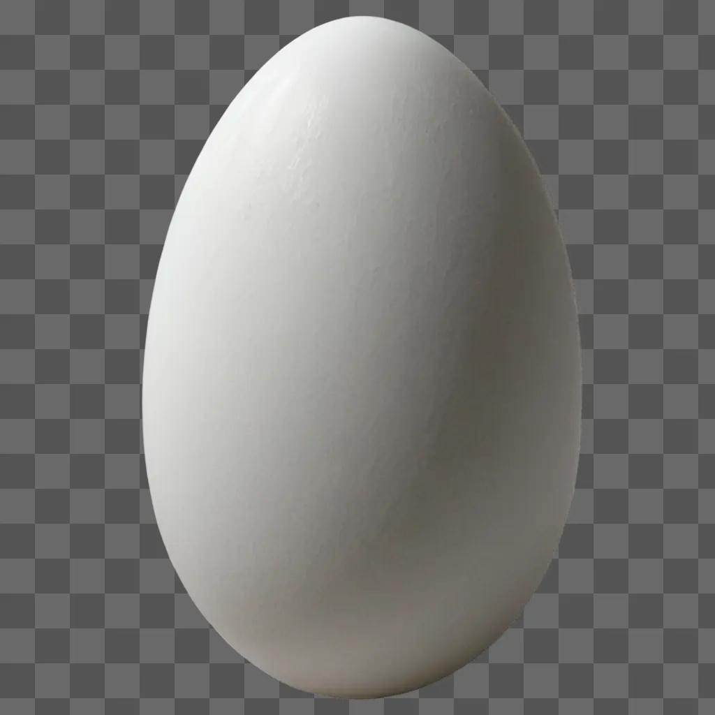 A white egg is sketched on a white background