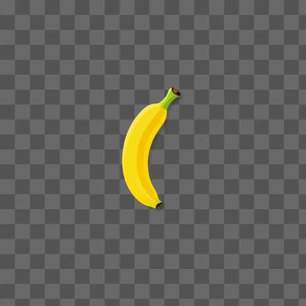 A yellow banana on a yellow background