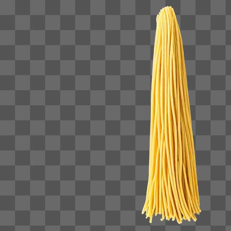 A yellow spaghetti clipart against a yellow background