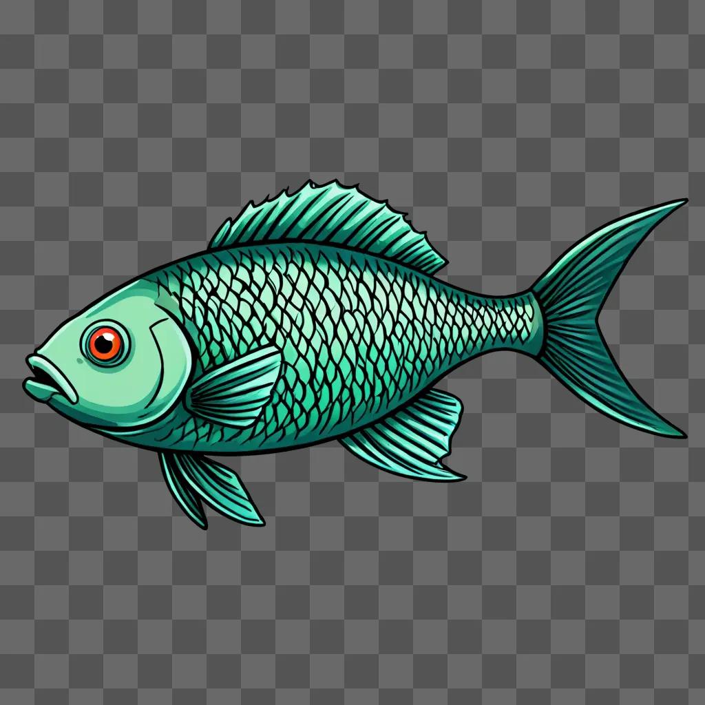 An adorable fish drawing for kids