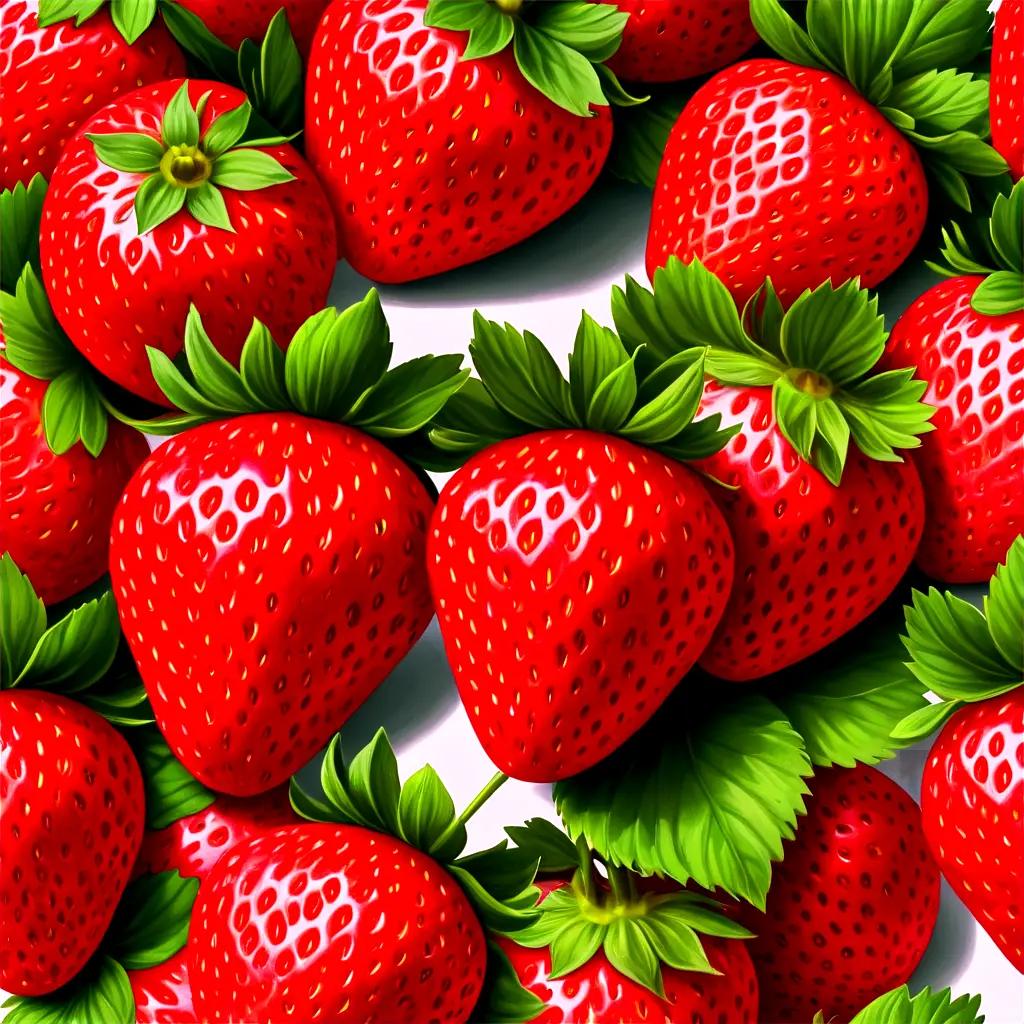 An artful depiction of a beautiful strawberry drawing