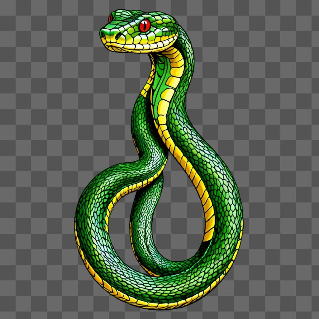 An artistic depiction of a beautiful snake drawing