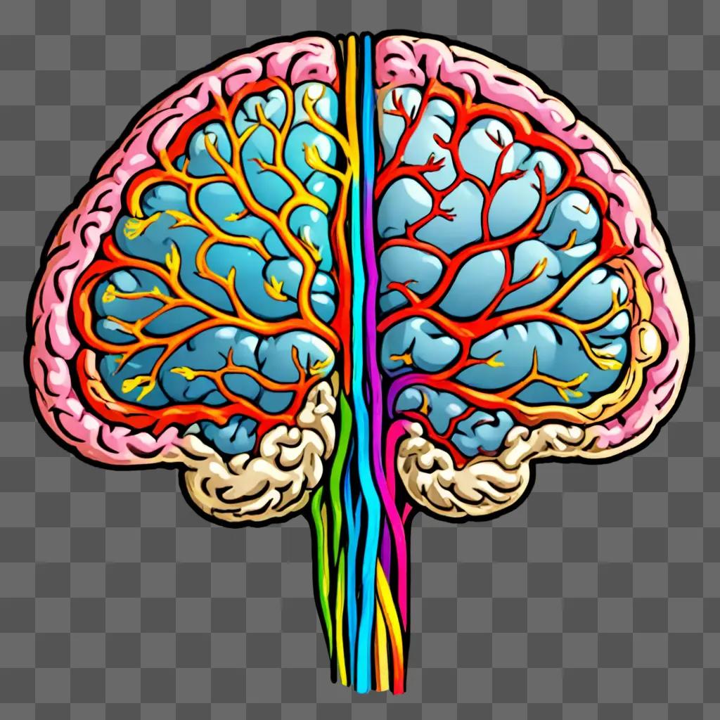 An artistic depiction of a brain and its circulatory system