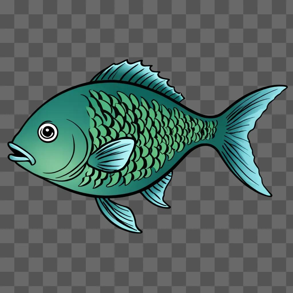 An easy fish drawing for kids