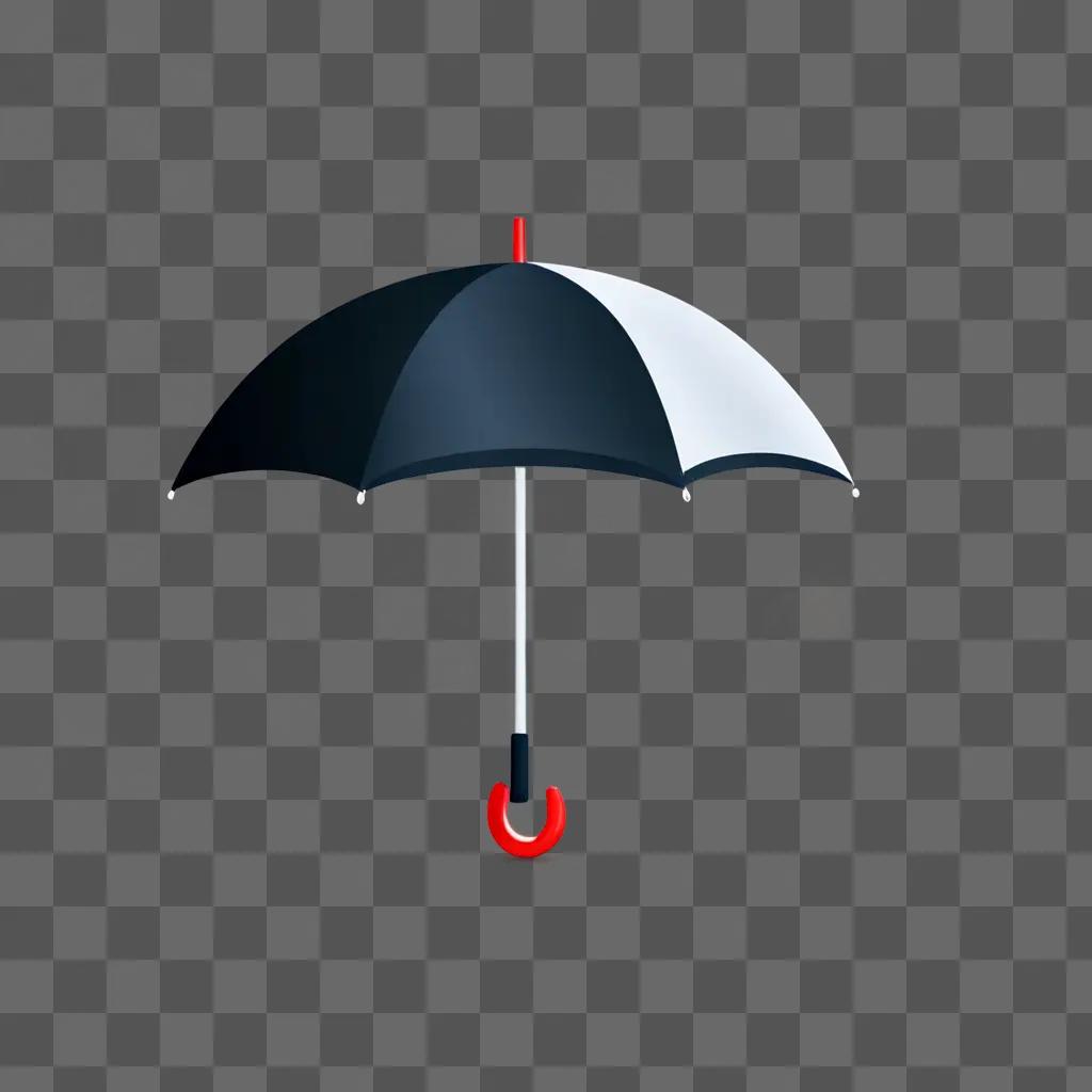 An umbrella emoji lights up in a dark room