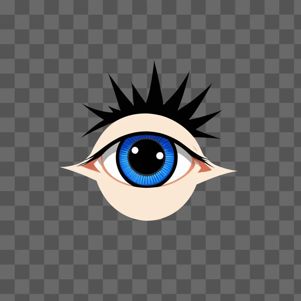 Anime boy eyes with blue irises