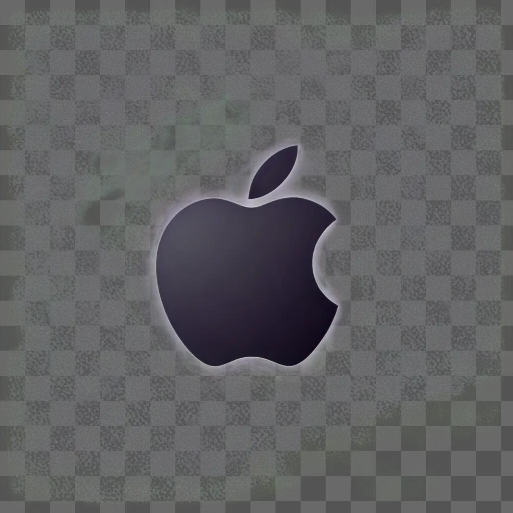 Apple logo on a grey background