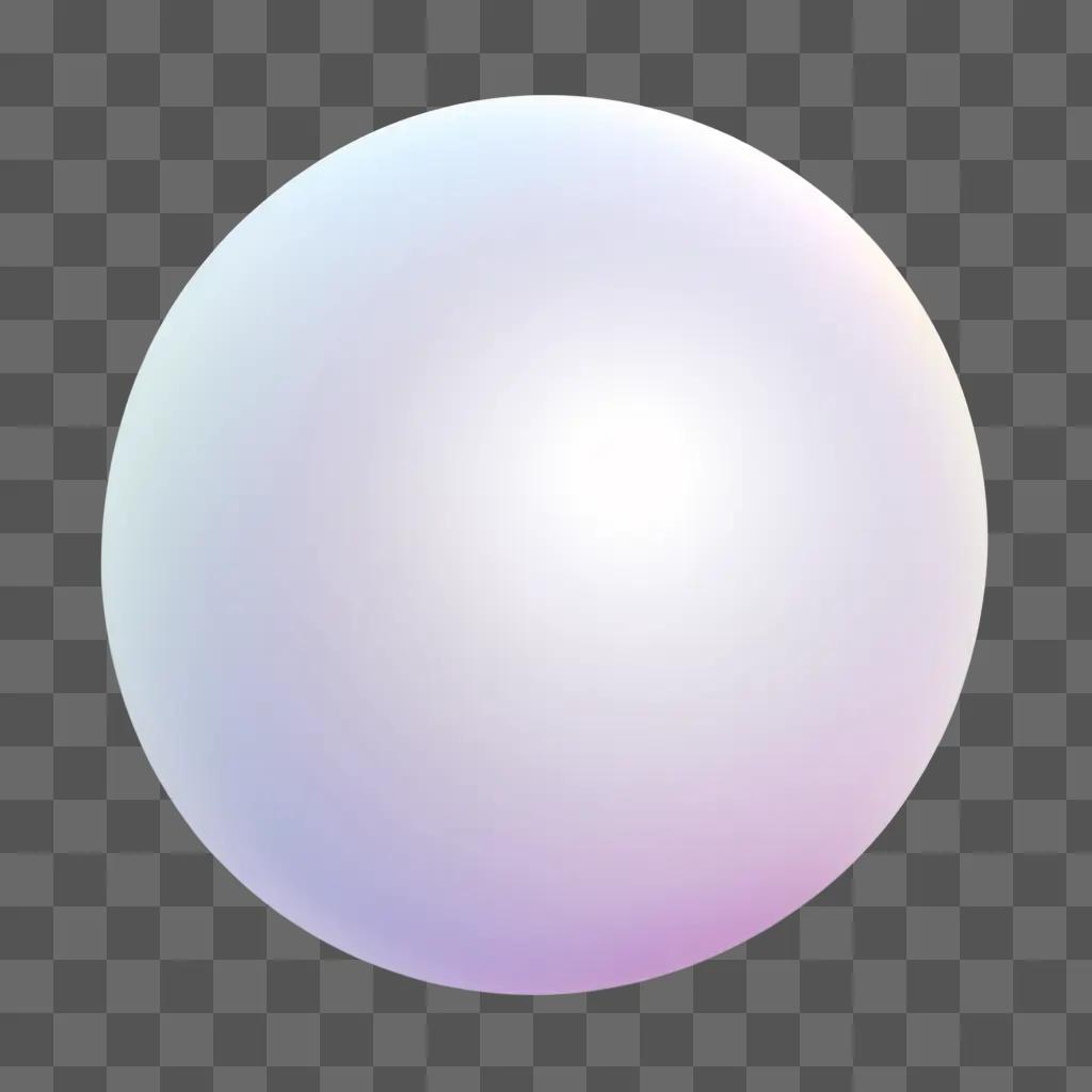 Ball with a soft glow on a gradient background