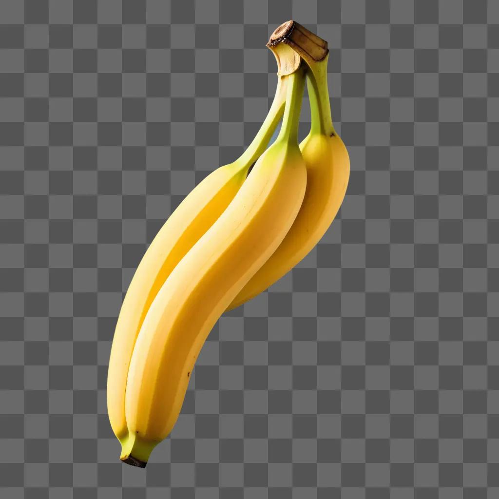 Banana image with blurry background and light on top