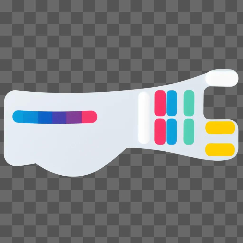 Bandaid clipart with a multicolored design