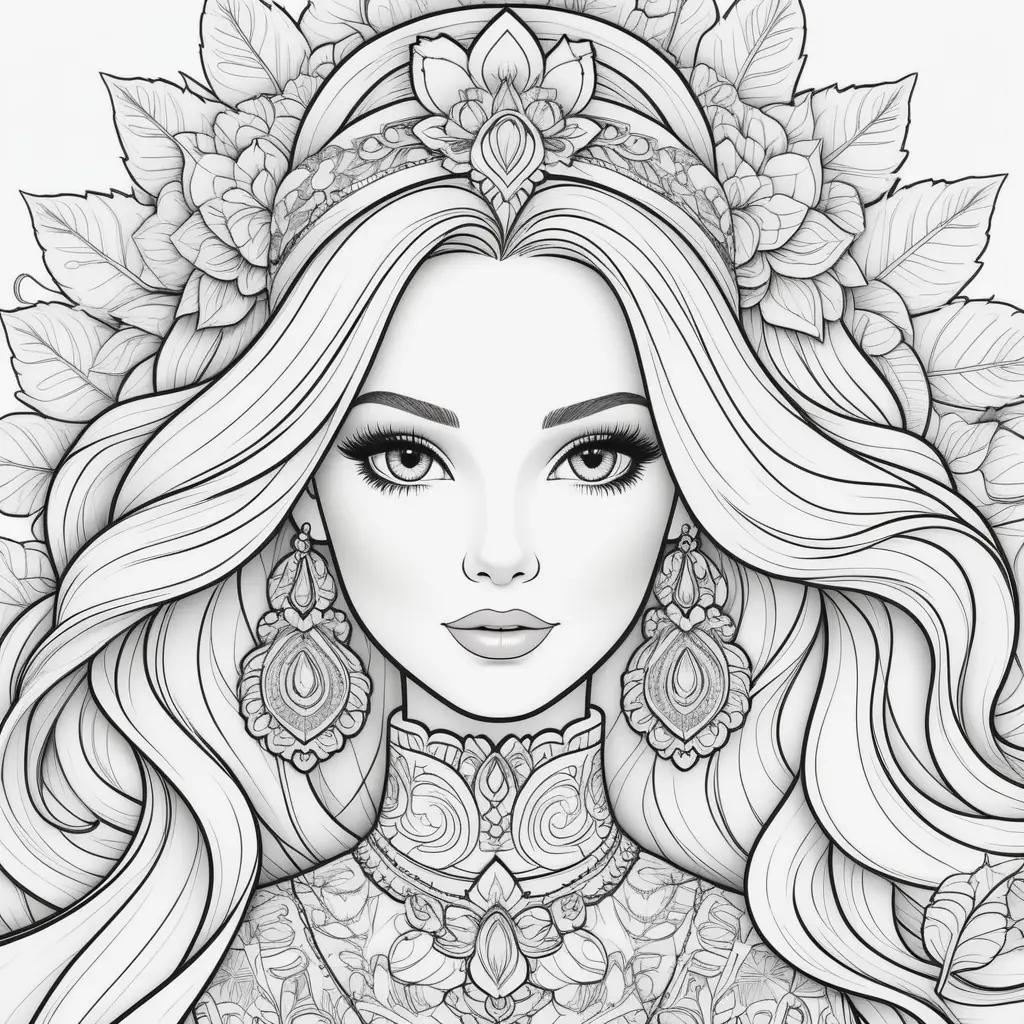 Barbie Coloring Pages For Adult Coloring Book