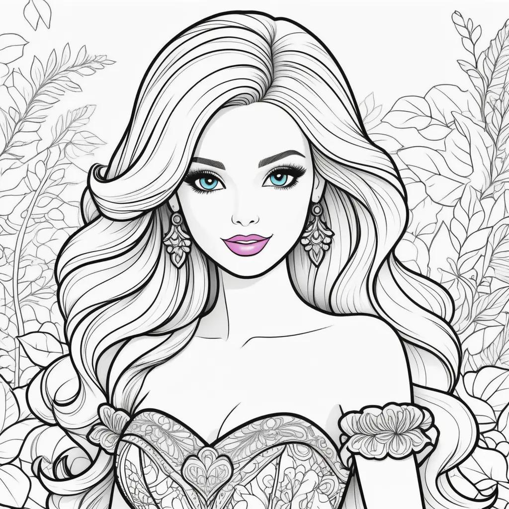 Barbie Coloring Pages Print: Color the Barbie doll