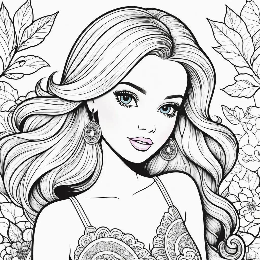 Barbie Coloring Pages for Adult Girls