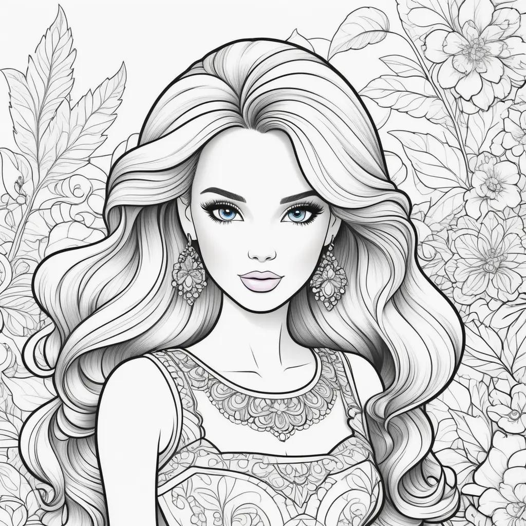 Barbie Coloring Pages for Adults