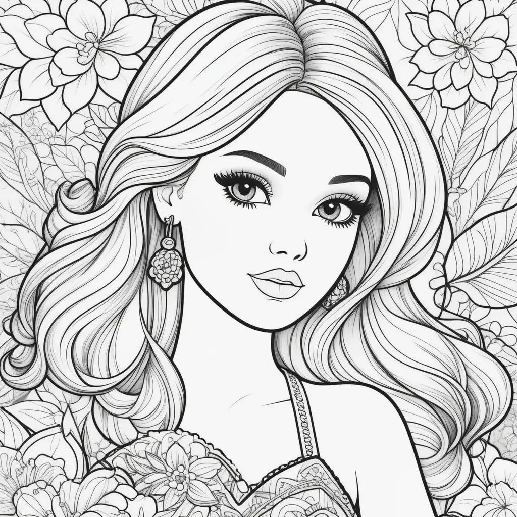 Barbie Coloring Pages for Adults and Kids