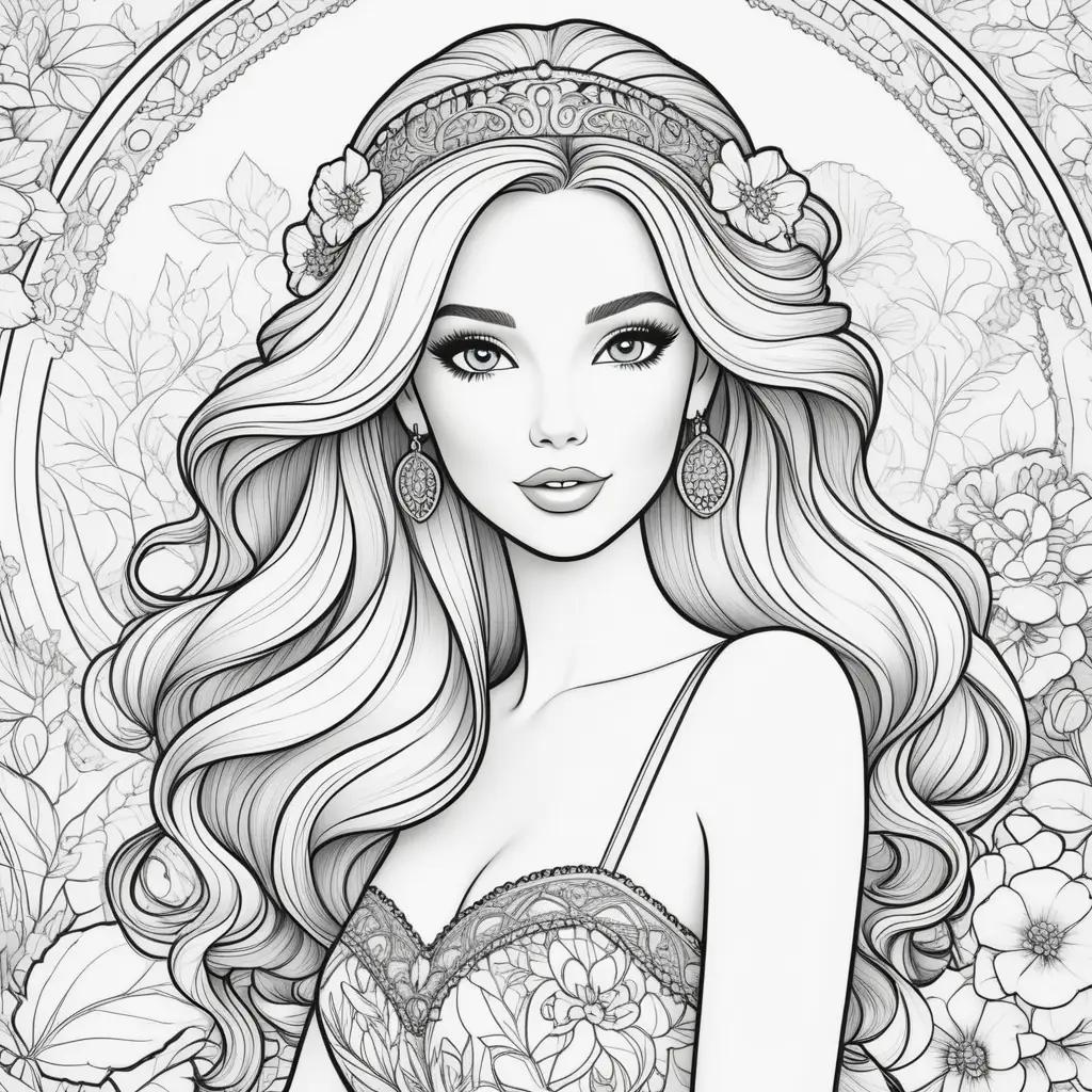 Barbie Coloring Pages with Colorful Details