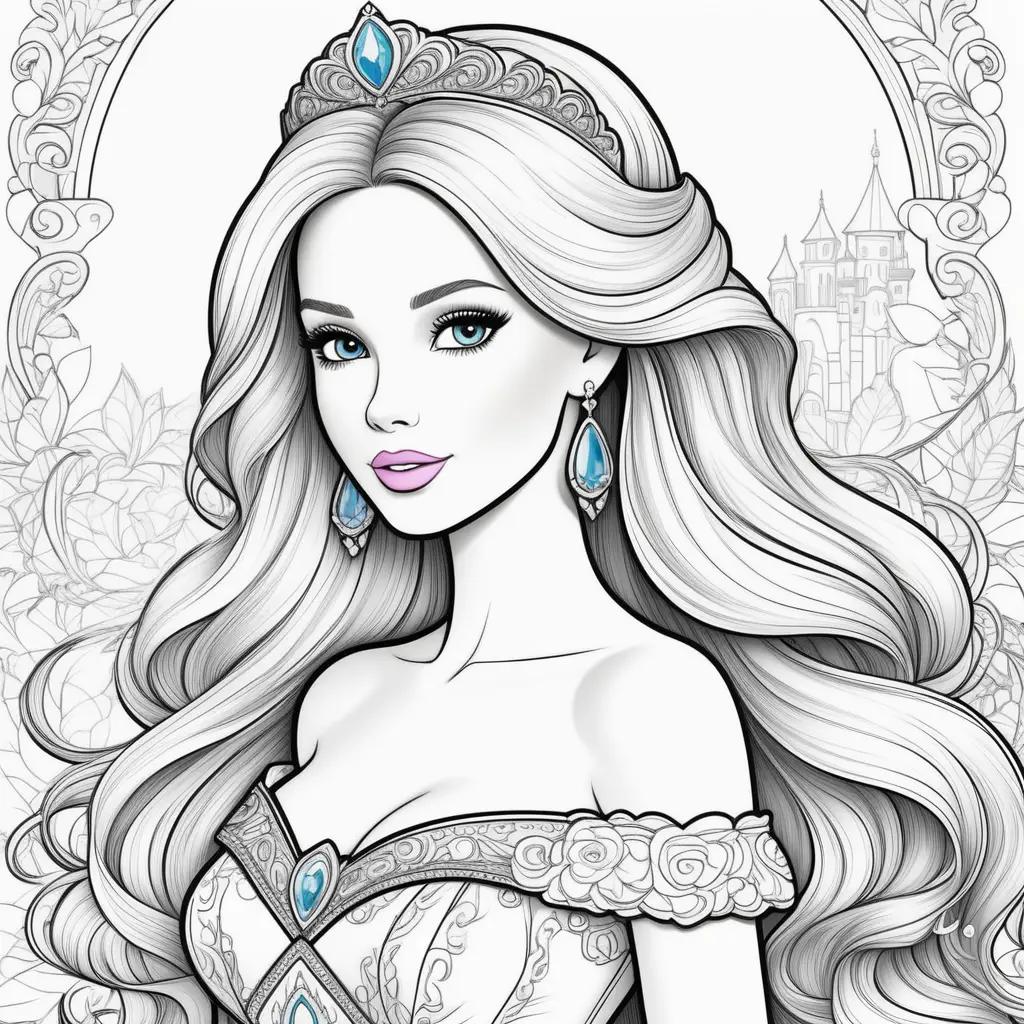 Barbie Princess Coloring Pages