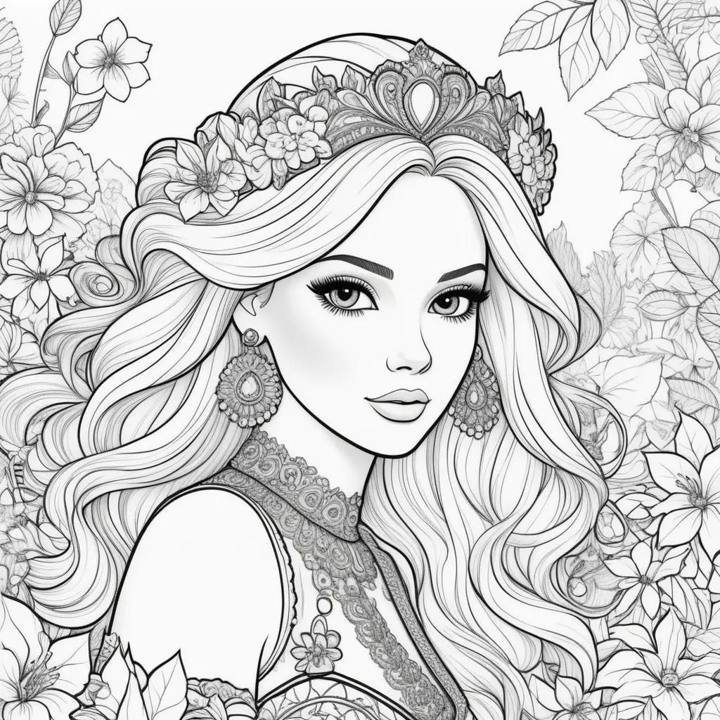 Barbie coloring pages for adults and kids