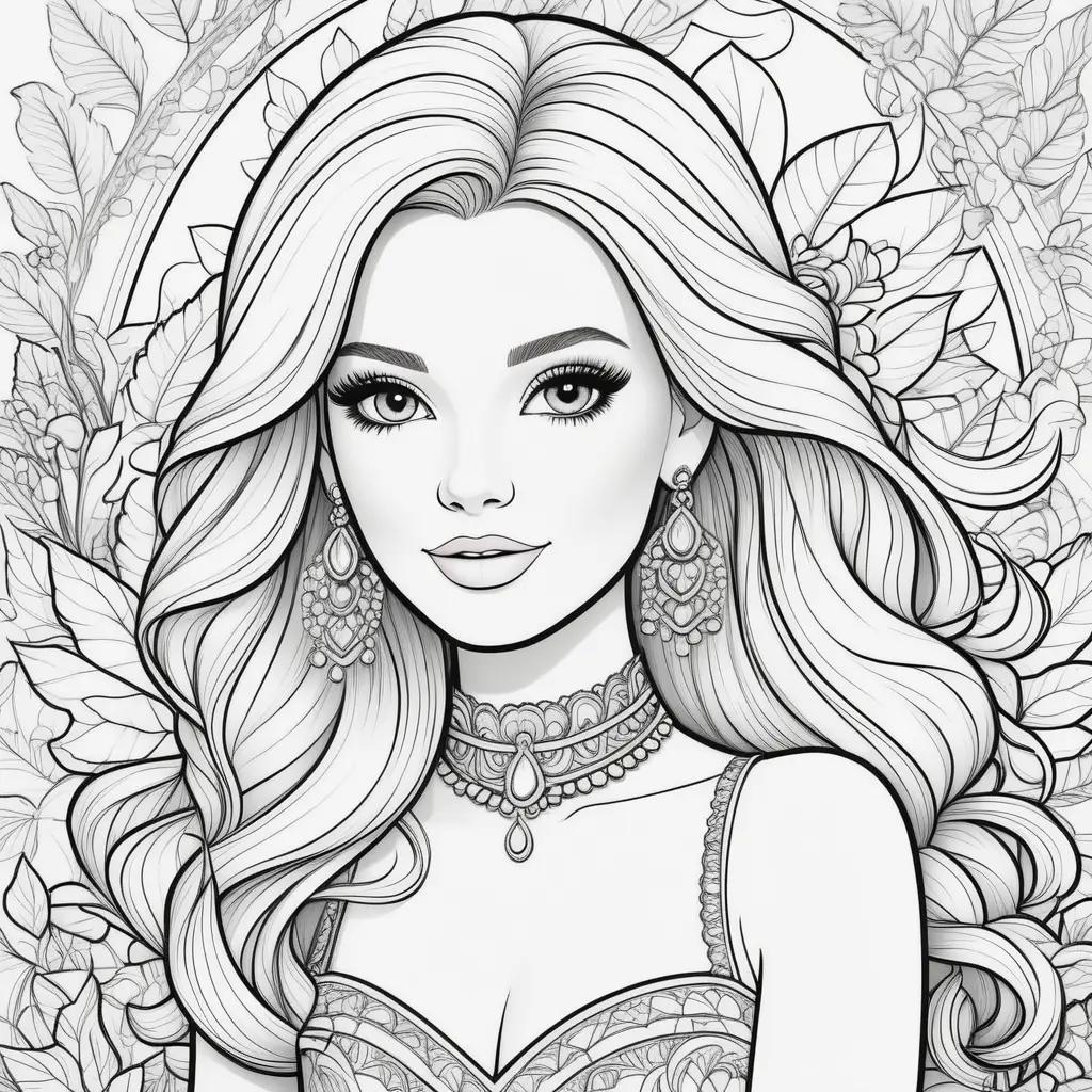 Barbie coloring pages for adults with free coloring