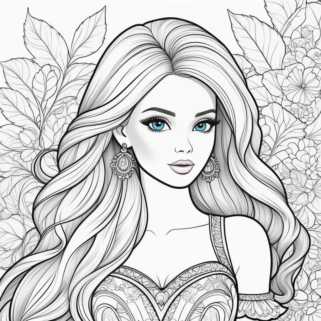 Barbie coloring pages print: a collection of drawings for adults