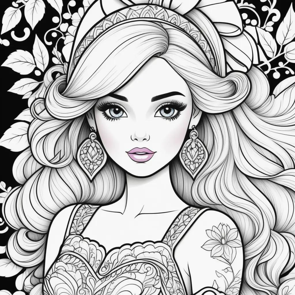 Barbie coloring pages print for adults and kids