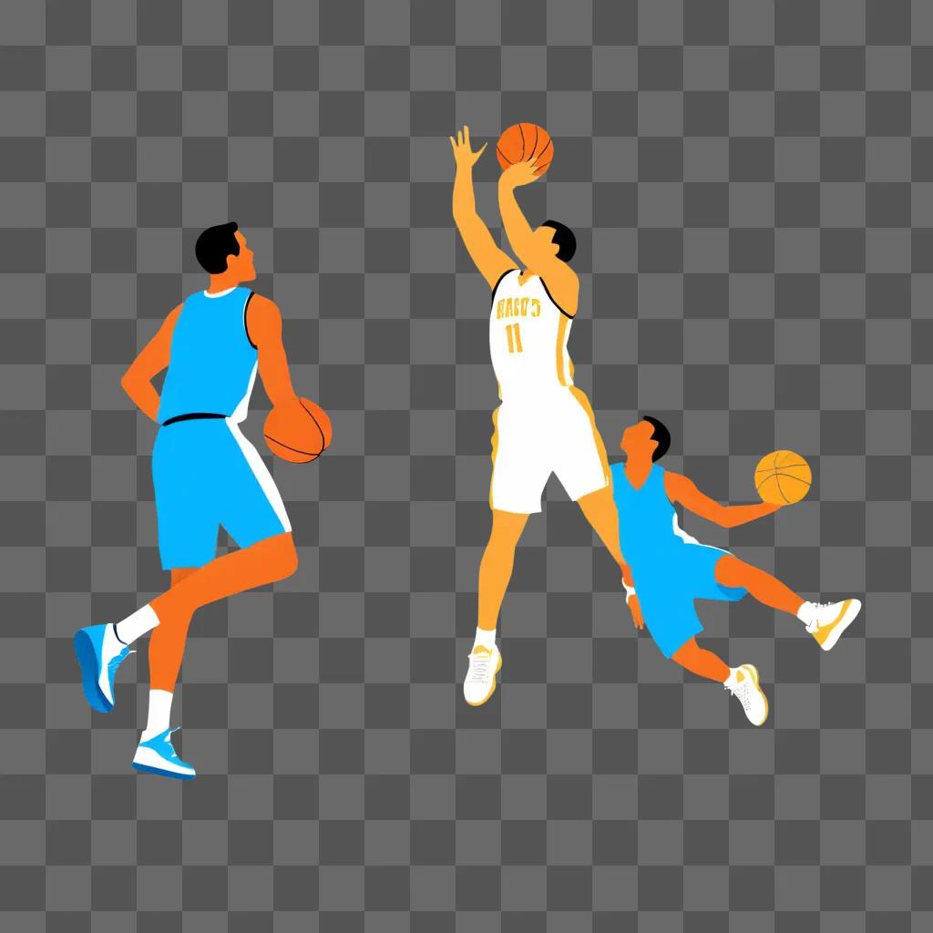 Basketball player in motion with ball in hand