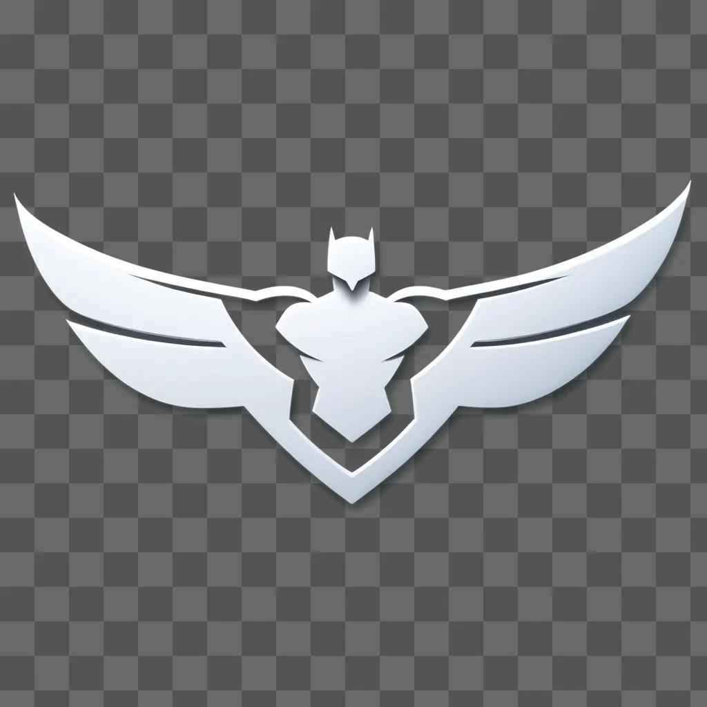 Batman logo with wings on a white background