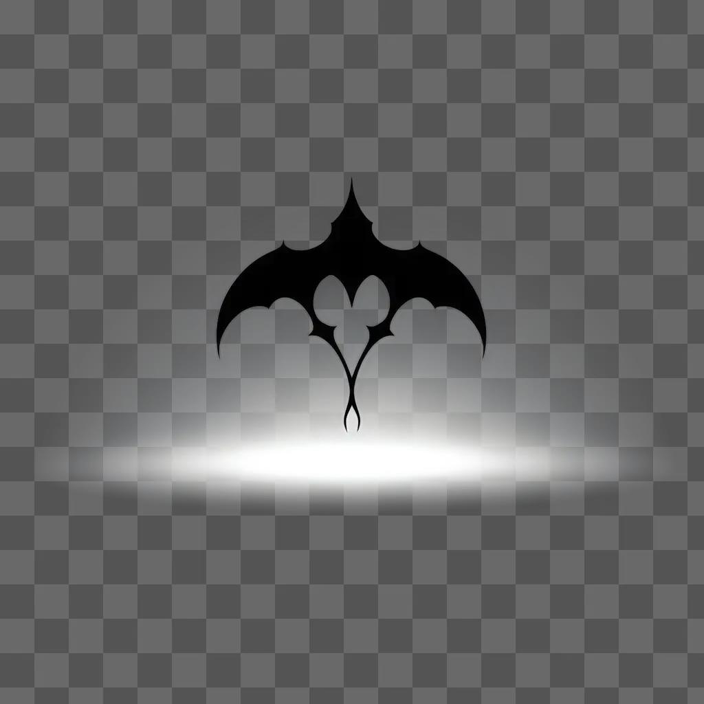 Batmans silhouette bat symbol against a dark background