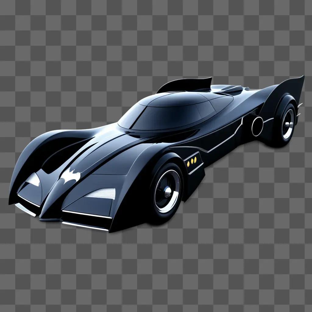 Batmobile racing across a dark background