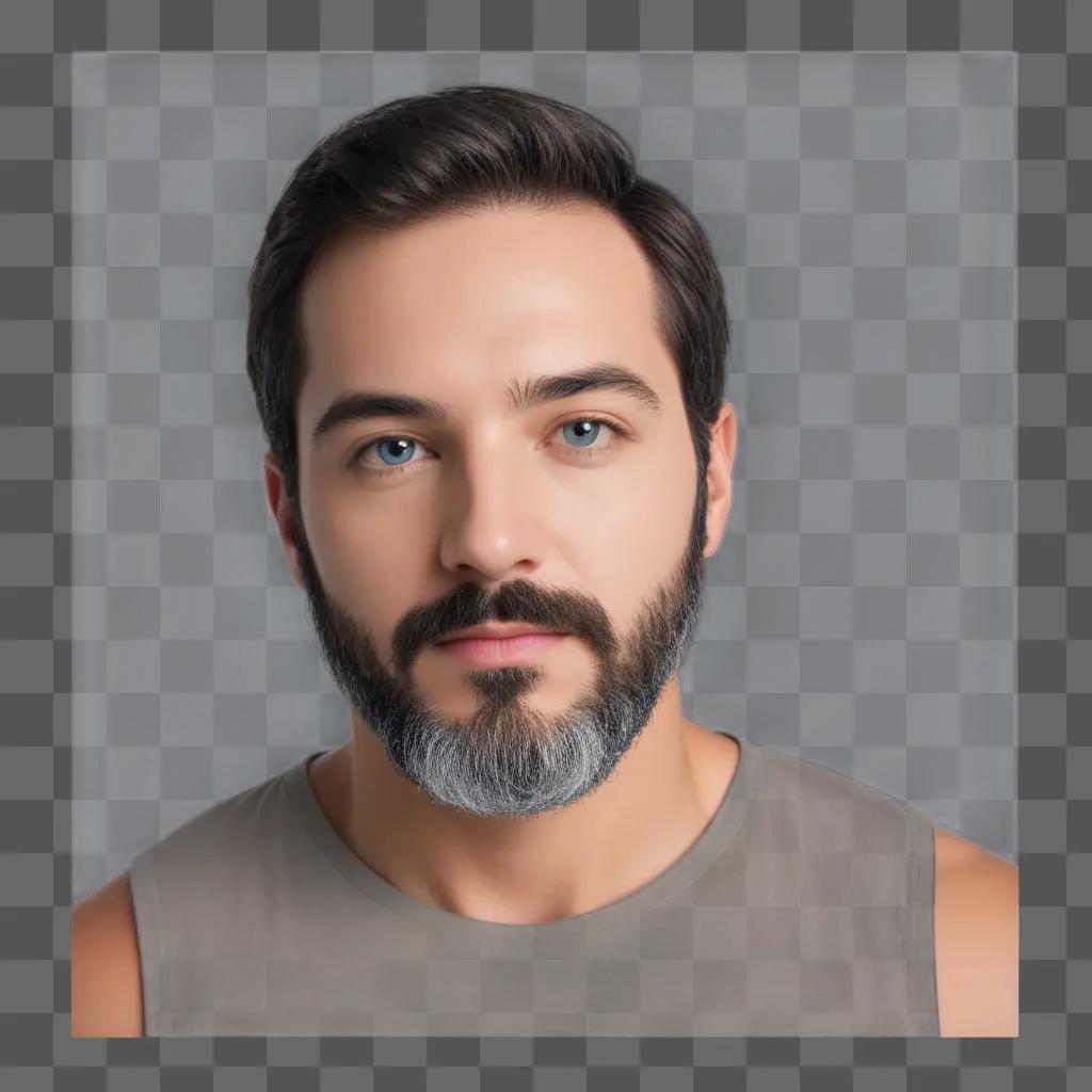 Bearded man posing for portrait